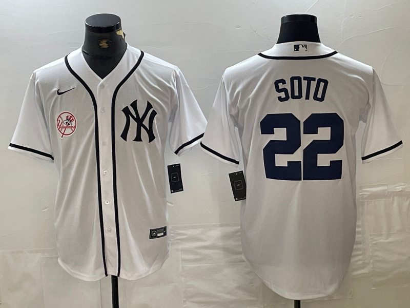 Personalized Men’s New York Yankees #22 Juan Soto White Cool Base Stitched Baseball Jersey