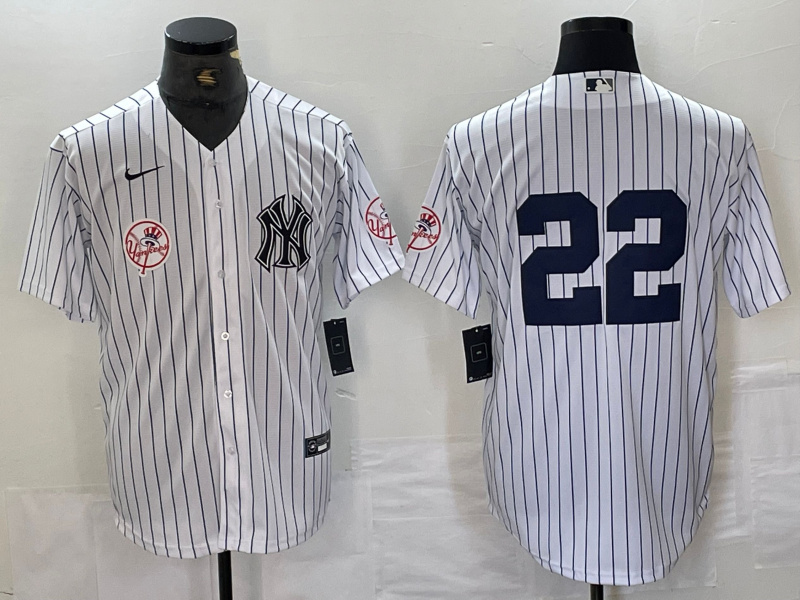 Personalized Men’s New York Yankees #22 Juan Soto White Cool Base Stitched Baseball Jersey