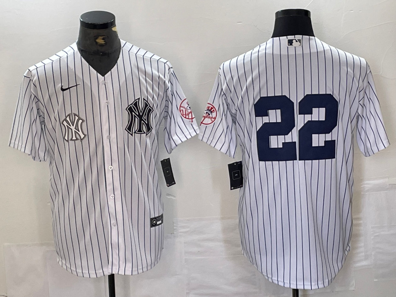 Personalized Men’s New York Yankees #22 Juan Soto White Cool Base Stitched Baseball Jersey