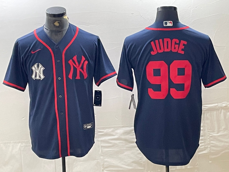 Personalized Men’s New York Yankees #99 Aaron Judge Navy Cool Base Stitched Baseball Jersey