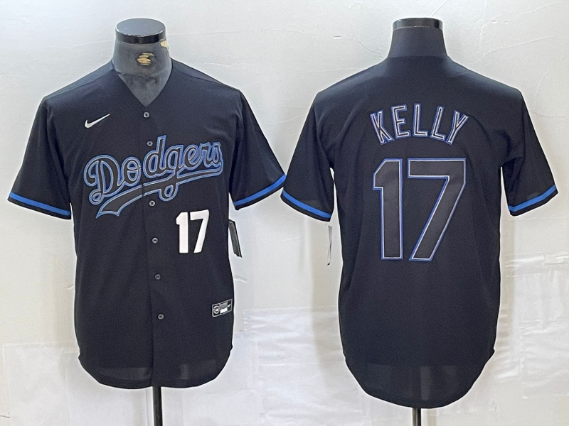 Personalized Men’s Los Angeles Dodgers #17 Shohei Ohtani Black Cool Base Stitched Baseball Jersey