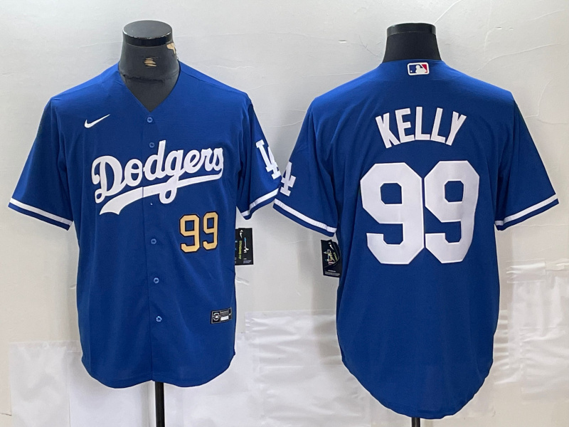 Personalized Men’s Los Angeles Dodgers #99 Joe Kelly Blue City Connect Cool Base Stitched Baseball Jersey