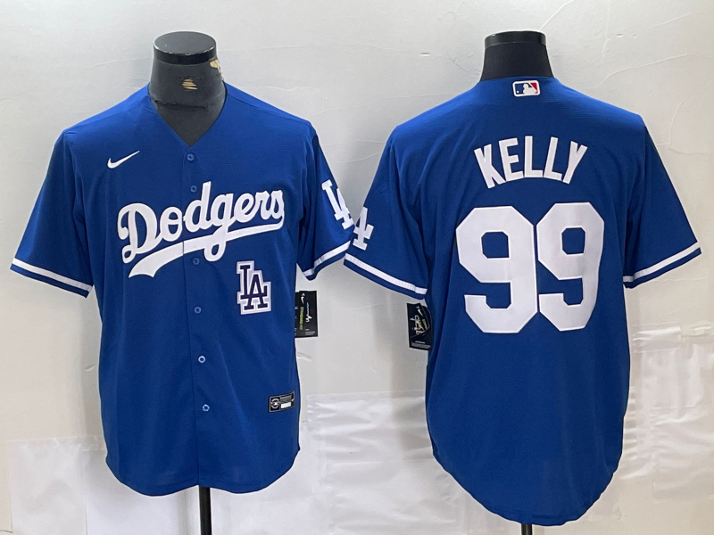 Personalized Men’s Los Angeles Dodgers #99 Joe Kelly Blue City Connect Cool Base Stitched Baseball Jersey