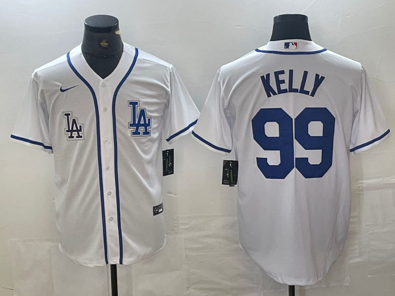 Personalized Men’s Los Angeles Dodgers #99 Joe Kelly White City Connect Cool Base Stitched Baseball Jersey