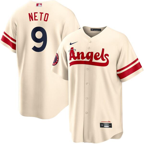 Personalized Men’s Los Angeles Angels #9 Zach Neto Cream City Connect Cool Base Stitched Jersey
