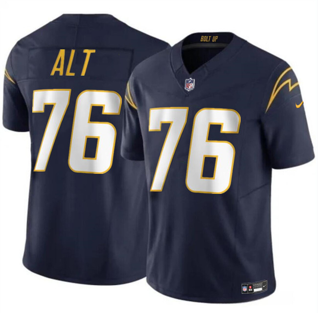 Personalized Men’s Los Angeles Chargers #76 Joe Alt Navy 2024 Draft F.U.S.E. Limited Stitched Football Jersey