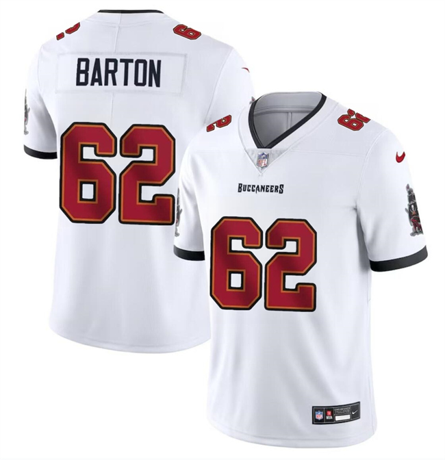Personalized Men’s Tampa Bay Buccaneers #62 Graham Barton White 2024 Draft Limited Stitched Jersey