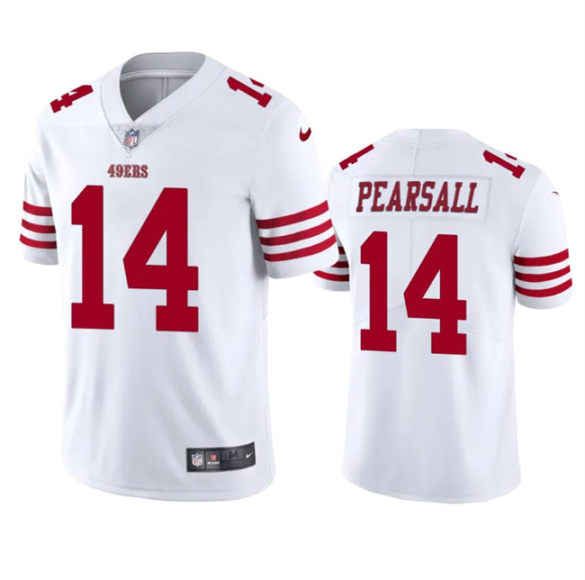 Personalized Men’s San Francisco 49ers #14 Ricky Pearsall White 2024 Draft Untouchable Limited Stitched Football Jersey