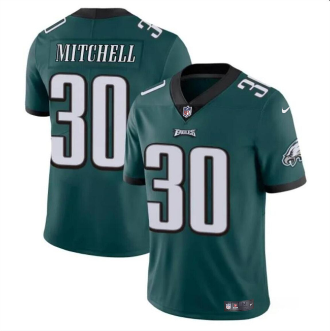 Personalized Men’s Philadelphia Eagles #30 Quinyon Mitchell Green 2024 Draft Untouchable Limited Stitched Football Jersey