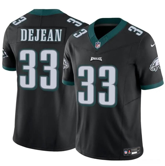 Personalized Men’s Philadelphia Eagles #33 Cooper DeJean Black 2024 Draft F.U.S.E Untouchable Limited Stitched Football Jersey