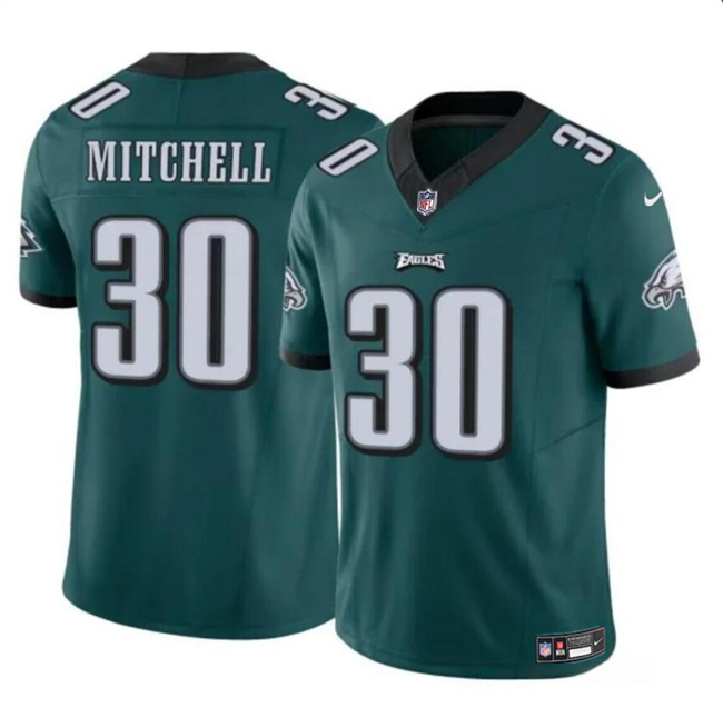 Personalized Men’s Philadelphia Eagles #30 Quinyon Mitchell Green 2024 Draft F.U.S.E Untouchable Limited Stitched Football Jersey