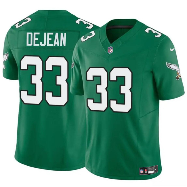 Personalized Men’s Philadelphia Eagles #33 Cooper DeJean Green 2024 Draft F.U.S.E Untouchable Throwback Limited Stitched Football Jersey