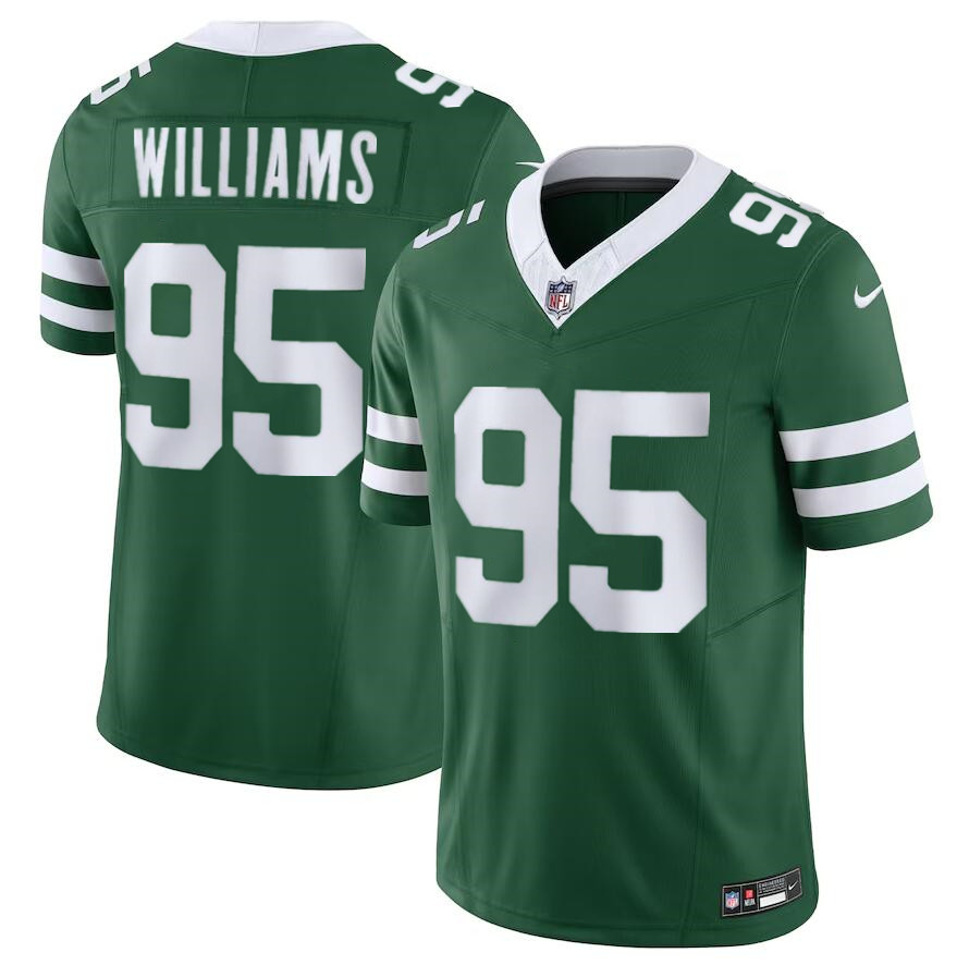 Personalized Men’s New York Jets #95 Garrett Wilson Green 2024 F.U.S.E. Limited Stitched Jersey