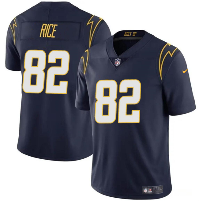 Personalized Men’s Los Angeles Chargers #82 Brenden Rice Navy 2024 Draft Limited Stitched Football Jersey