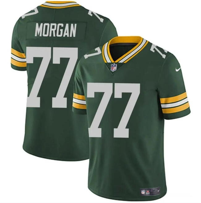 Personalized Men’s Green Bay Packers #77 Jordan Morgan Green 2024 Draft Limited Stitched Football Jersey