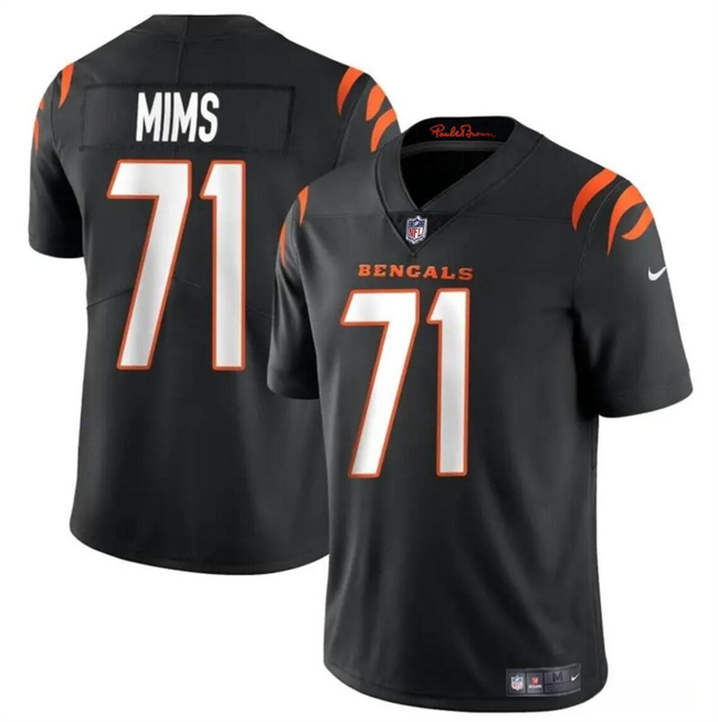 Personalized Men’s Cincinnati Bengals #71 Amarius Mims Black 2024 Draft Untouchable Limited Stitched Jersey