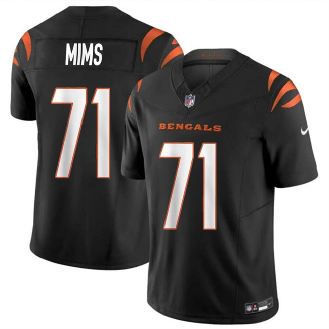 Personalized Men’s Cincinnati Bengals #71 Amarius Mims Black 2024 Draft F.U.S.E Untouchable Limited Stitched Jersey