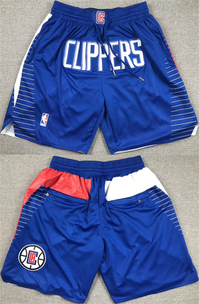 Personalized Men’s Los Angeles Clippers Blue Shorts (Run Small)