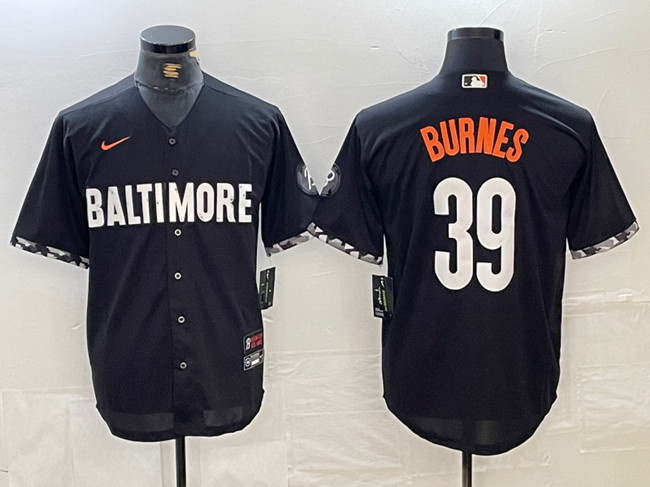 Personalized Men’s Baltimore Orioles #39 Corbin Burnes Black 2023 City Connect Cool Base Stitched Baseball Jersey