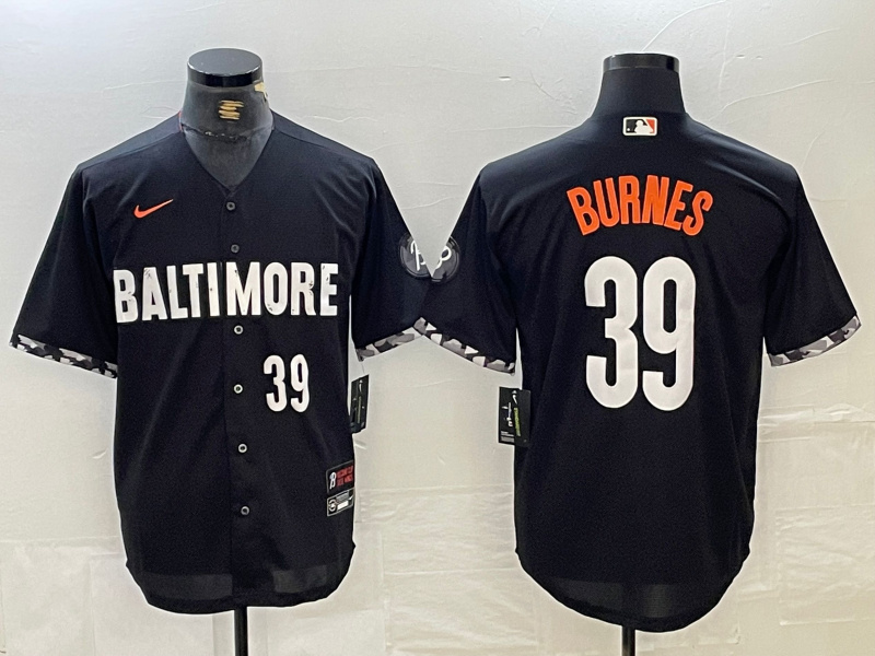Personalized Men’s Baltimore Orioles #39 Corbin Burnes Black 2023 City Connect Cool Base Stitched Baseball Jerseys