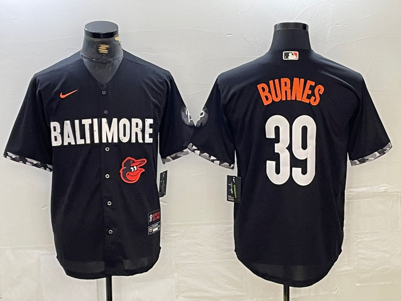 Personalized Men’s Baltimore Orioles #39 Corbin Burnes Black 2023 City Connect Cool Base Stitched Baseball Jerseys