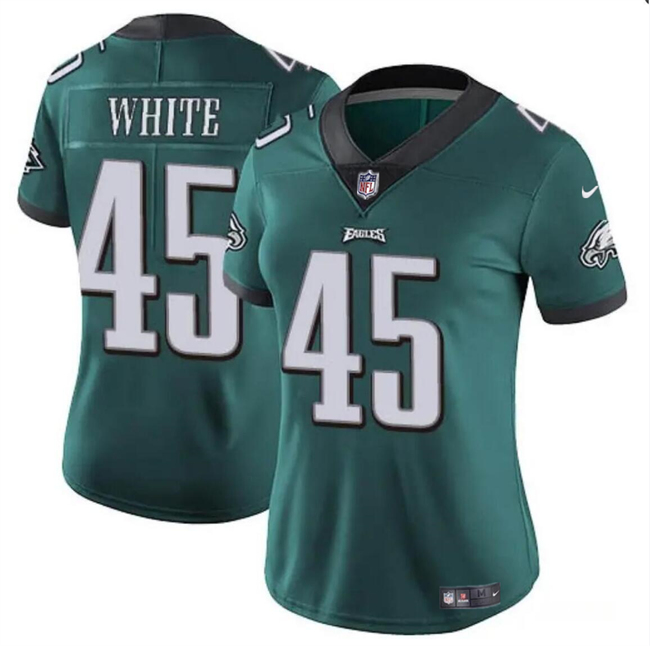 Personalized Women’s Philadelphia Eagles #45 Devin White Green Untouchable Limited Stitched Football Jersey(Run Small)