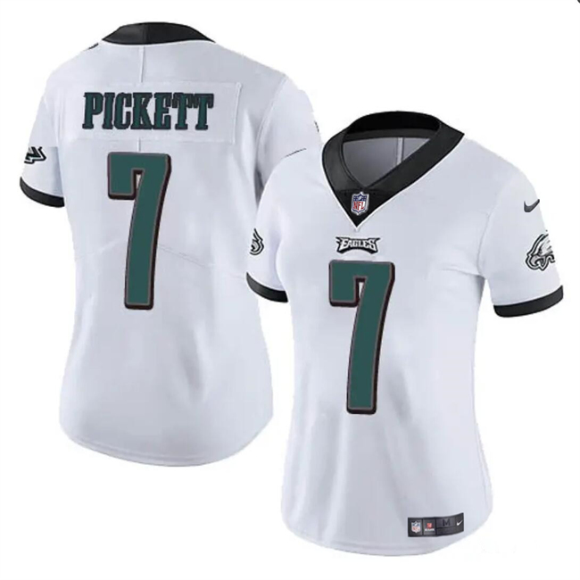 Personalized Women’s Philadelphia Eagles #7 Kenny Pickett White Untouchable Limited Stitched Football Jersey(Run Small)