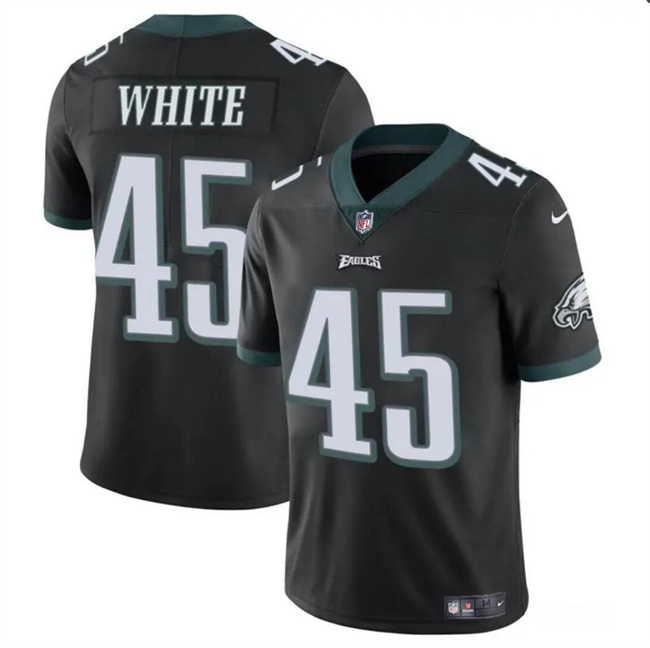 Personalized Men’s Philadelphia Eagles #45 Devin White Black Untouchable Limited Stitched Football Jersey