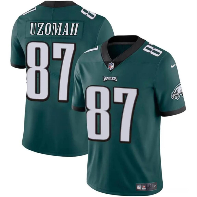 Personalized Men’s Philadelphia Eagles #87 C.J. Uzomah Green Untouchable Limited Stitched Football Jersey