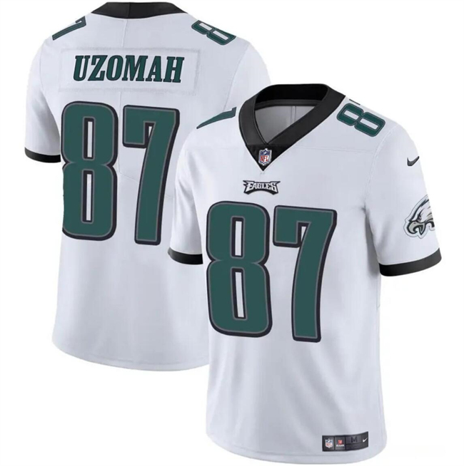 Personalized Men’s Philadelphia Eagles #87 C.J. Uzomah White Untouchable Limited Stitched Football Jersey