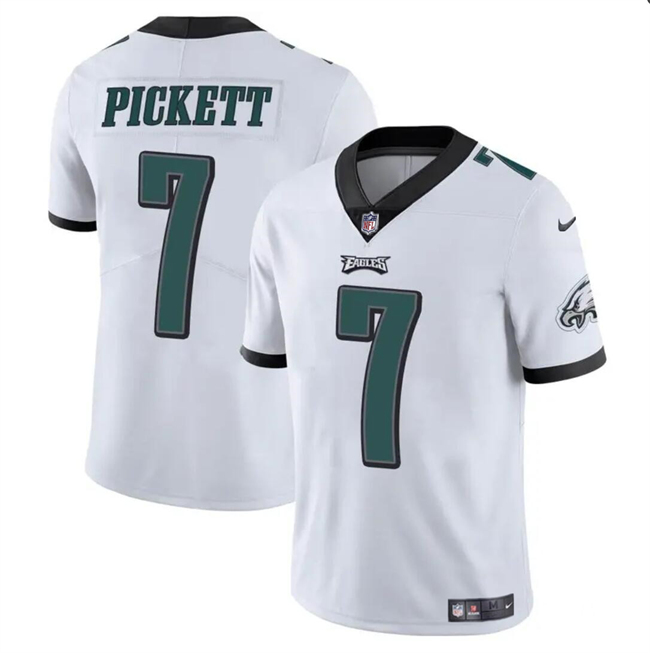 Personalized Men’s Philadelphia Eagles #7 Kenny Pickett White Untouchable Limited Stitched Football Jersey