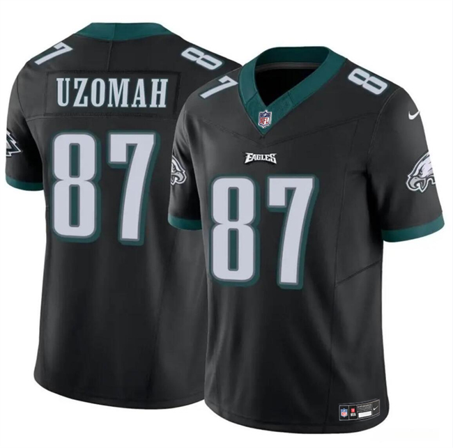 Personalized Men’s Philadelphia Eagles #87 C.J. Uzomah Black 2023 F.U.S.E Untouchable Limited Stitched Football Jersey