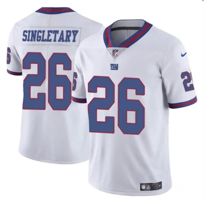 Personalized Men’s New York Giants #26 Devin Singletary White Color Rush Limited Stitched Jersey