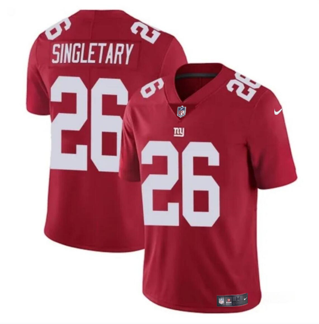 Personalized Men’s New York Giants #26 Devin Singletary Red Untouchable Limited Stitched Jersey