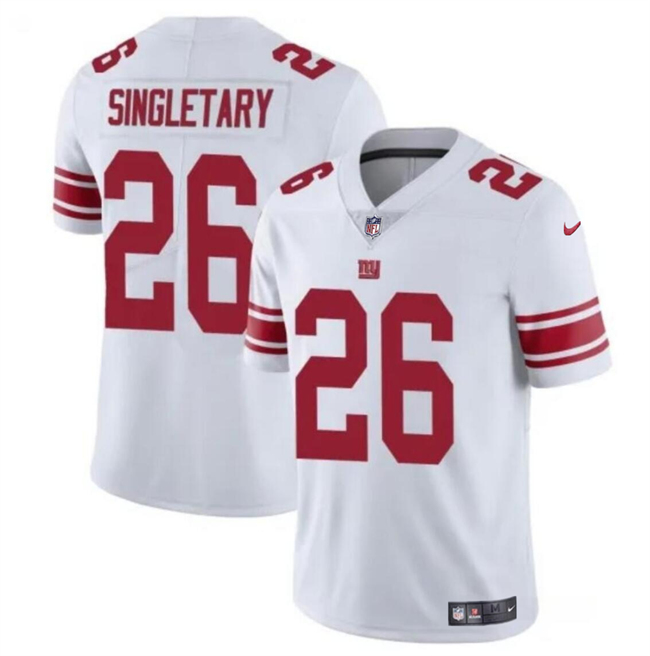 Personalized Men’s New York Giants #26 Devin Singletary White Untouchable Limited Stitched Jersey