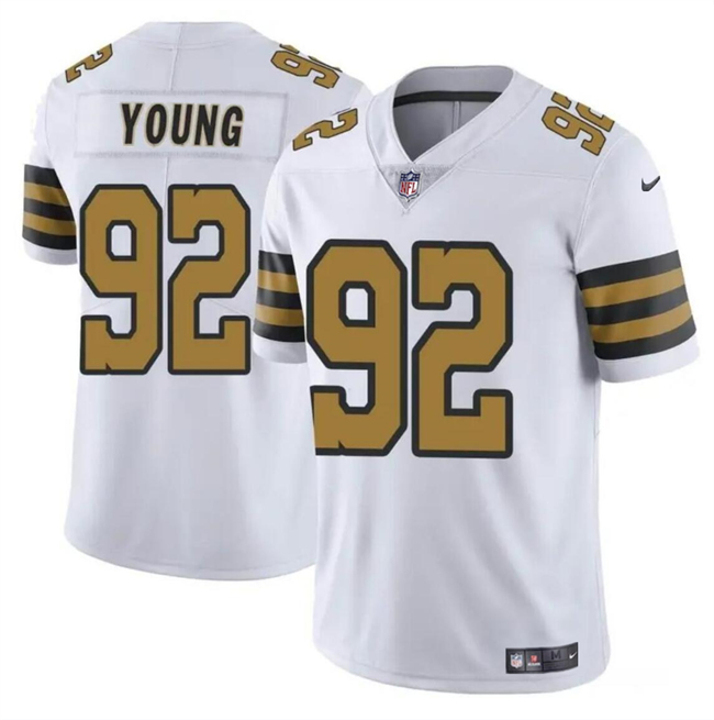 Personalized Men’s New Orleans Saints #92 Chase Young White Color Rush Limited Stitched Football Jersey