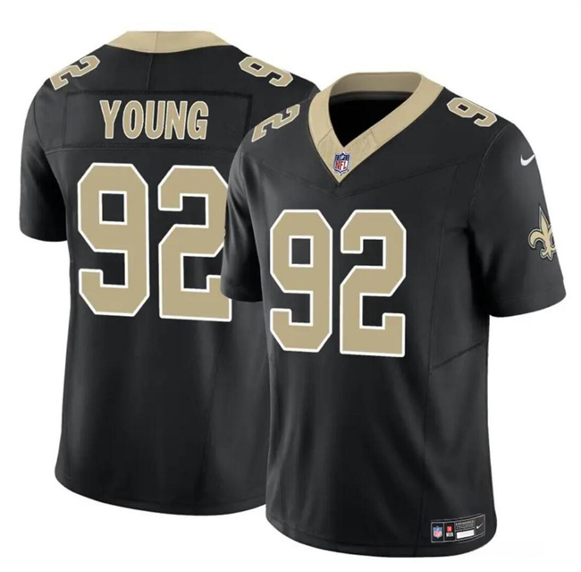 Personalized Men’s New Orleans Saints #92 Chase Young Black 2023 F.U.S.E Limited Stitched Football Jersey