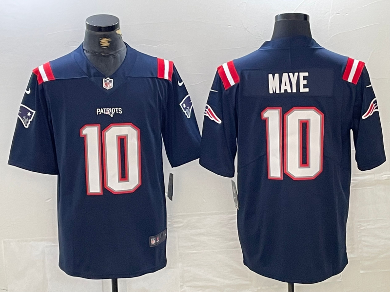 Personalized Men’s New England Patriots #10 Drake Maye 2024 Draft Limited Stitched Football Jersey