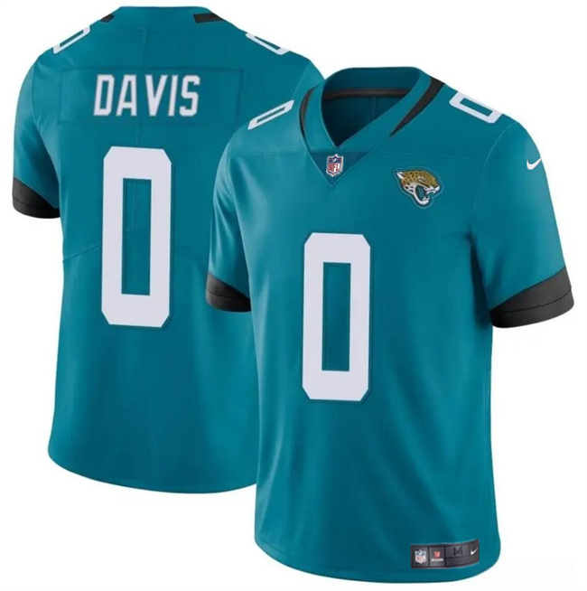 Personalized Men’s Jacksonville Jaguars #0 Gabe Davis Teal Untouchable Limited Stitched Jersey