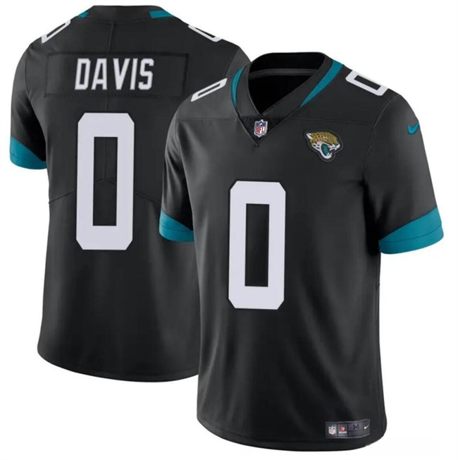 Personalized Men’s Jacksonville Jaguars #0 Gabe Davis Black Untouchable Limited Stitched Jersey