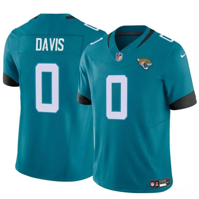 Personalized Men’s Jacksonville Jaguars #0 Gabe Davis Teal 2023 F.U.S.E Untouchable Limited Stitched Jersey