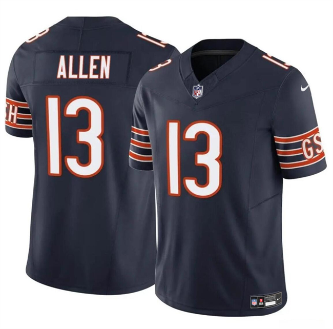 Personalized Men’s Chicago Bears #13 Keenan Allen Navy 2023 F.U.S.E. Stitched Football Jersey