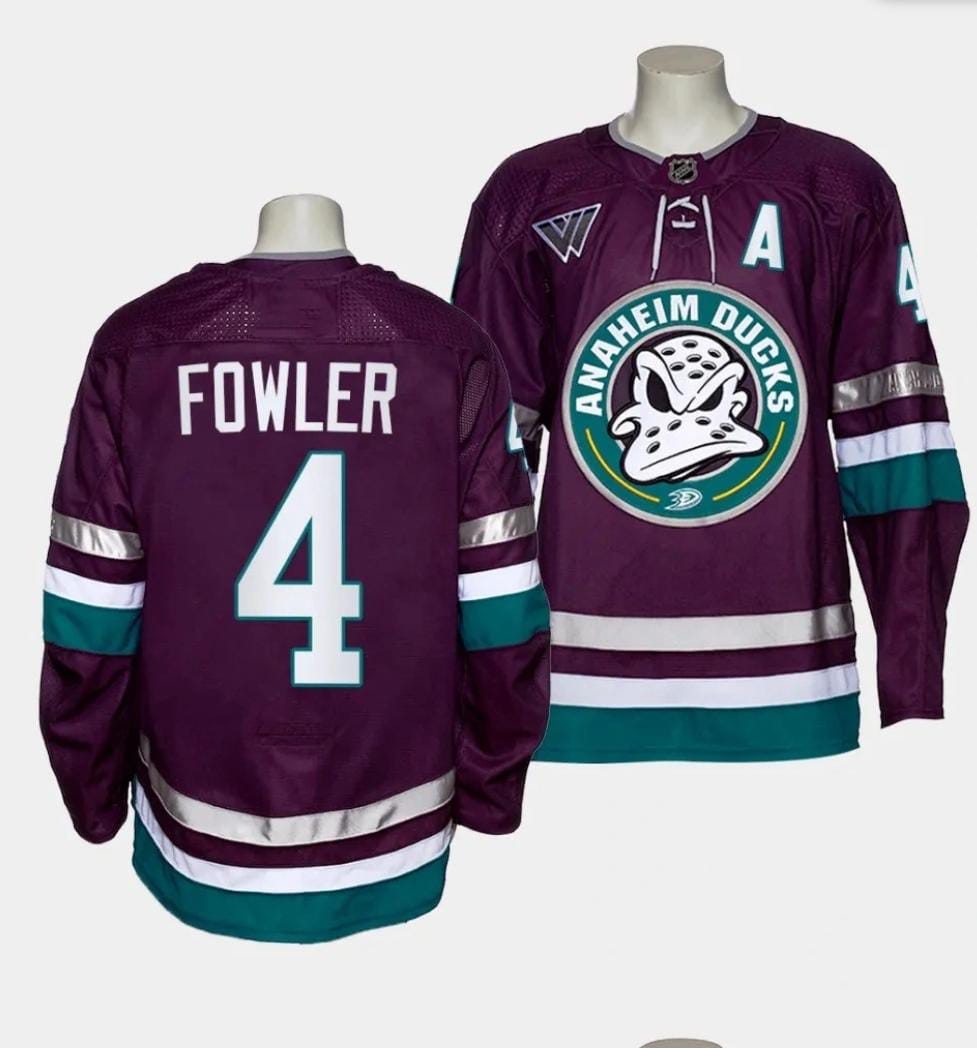 Personalized Ducks #4 Cam Fowler Purple Stitched NHL Jersey