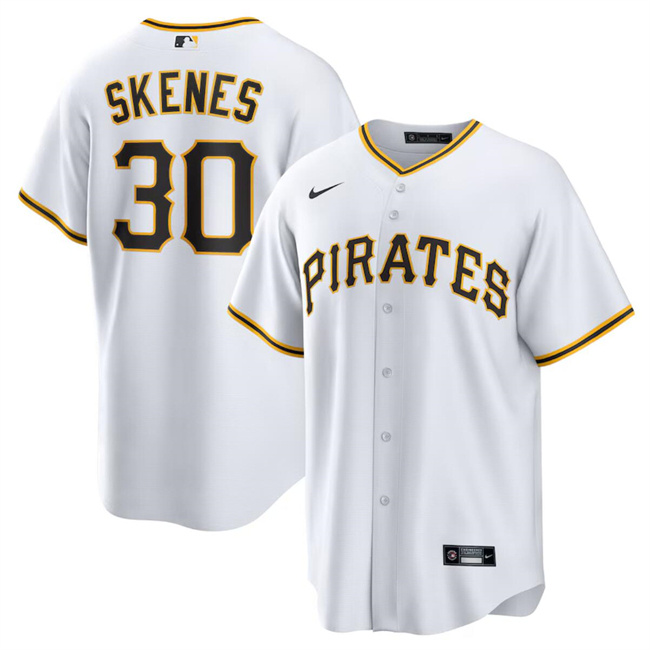 Personalized Men’s Pittsburgh Pirates #30 Paul Skenes White Cool Base Stitched Baseball Jersey