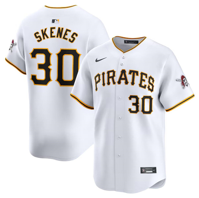 Personalized Men’s Pittsburgh Pirates #30 Paul Skenes White 2024 Home Limited Stitched Baseball Jersey