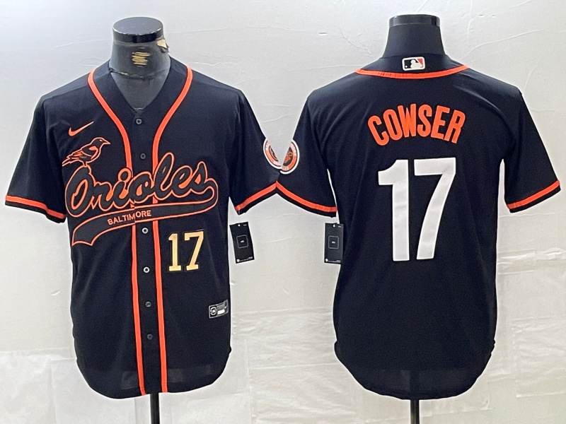 Personalized Men’s Baltimore Orioles #17 Colton Cowser Black 2023 City Connect Cool Base Stitched Baseball Jersey