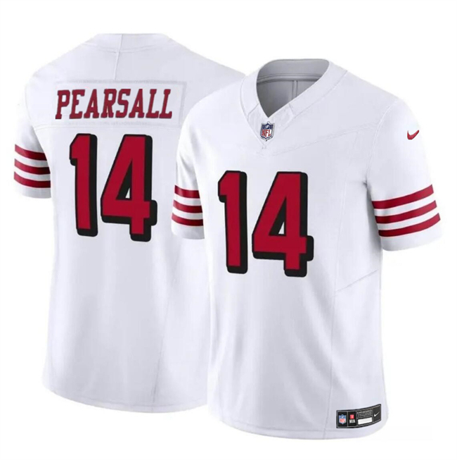 Personalized Youth San Francisco 49ers #14 Ricky Pearsall New White 2024 Draft F.U.S.E. Untouchable Limited Stitched Football Jersey
