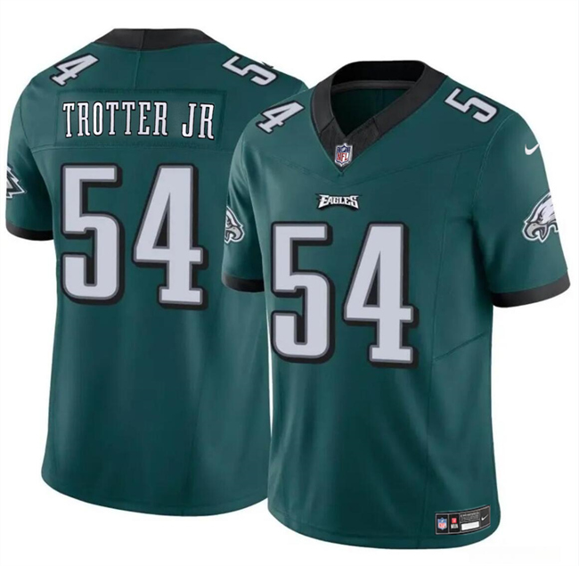 Personalized Youth Philadelphia Eagles #54 Jeremiah Trotter Jr Green 2024 Draft F.U.S.E Untouchable Limited Stitched Football Jersey