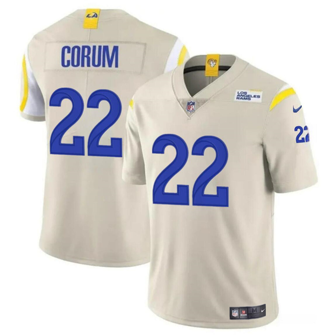 Personalized Youth Los Angeles Rams #22 Blake Corum Bone 2024 Draft Untouchable Stitched Football Jersey