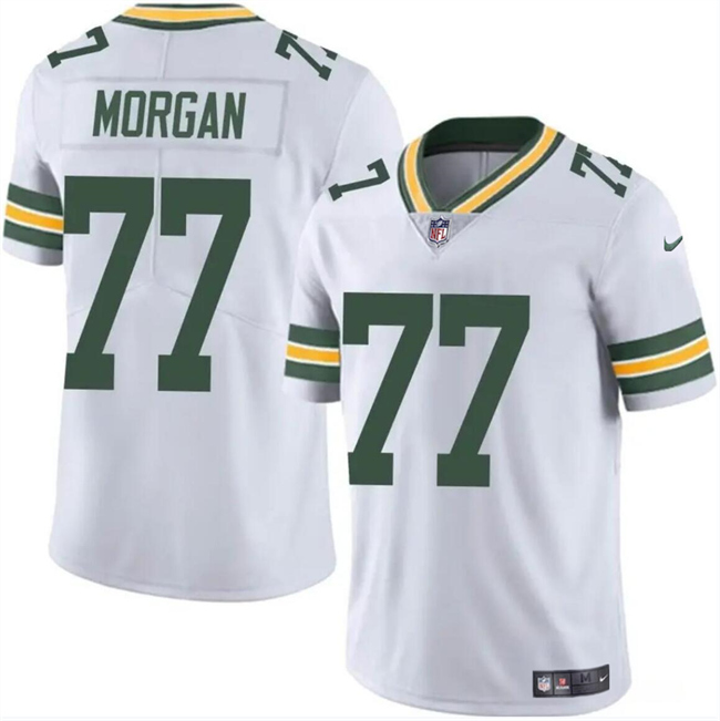 Personalized Youth Green Bay Packers #77 Jordan Morgan White 2024 Draft Untouchable Stitched Jersey